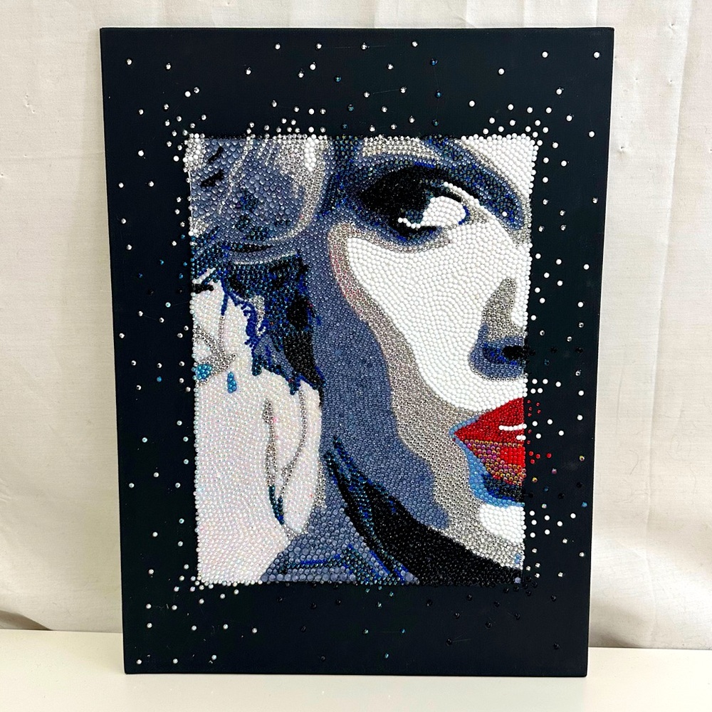 Bedazzled Taylor Swift Art on 12x16” Canvas